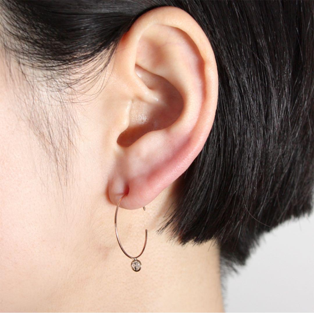 《新品未使用品》CAFCA アイサイト ゴールドフープダイヤピアス