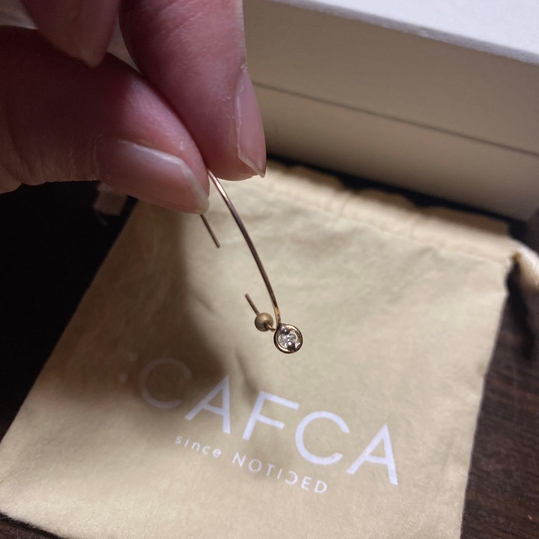 《新品未使用品》CAFCA アイサイト ゴールドフープダイヤピアス