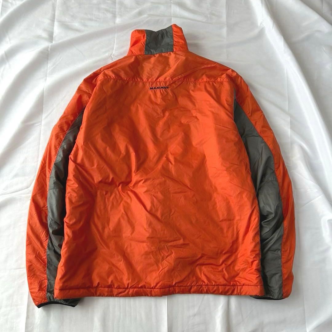 MAMMUT 中綿ジャケット オレンジ グレー ajungilak L 刺繍ロゴ