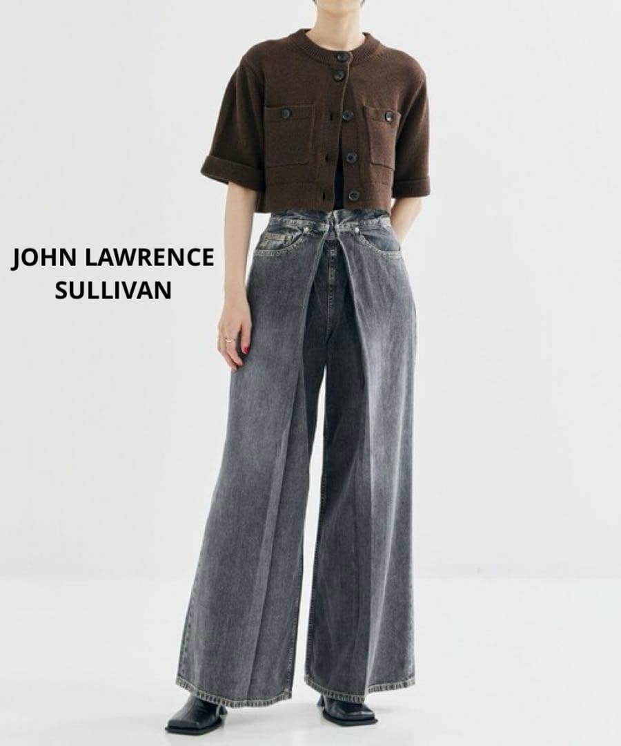 ☆ JOHN LAWRENCE SULLIVANWASHED デニムワイドパンツ WASHED DENIM SUPER WIDE PANTS