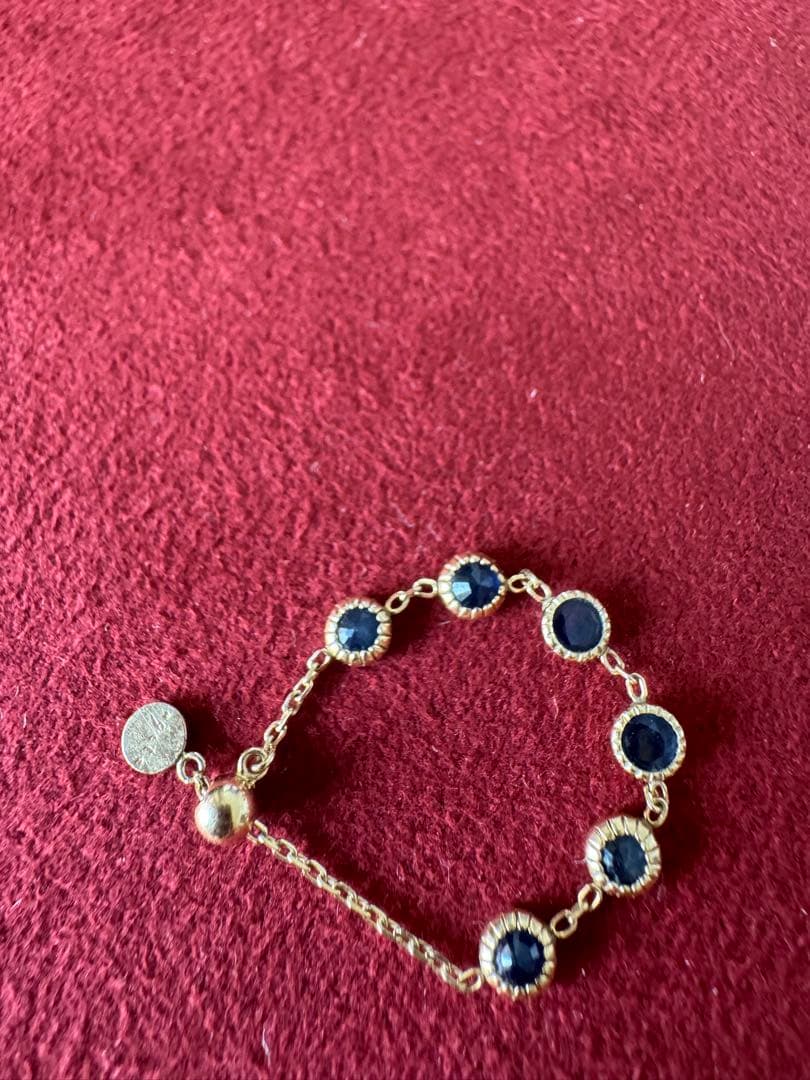 agete サファイアチェーンリング アガット/agete K10YG サファイア チェーンリング — セルビー