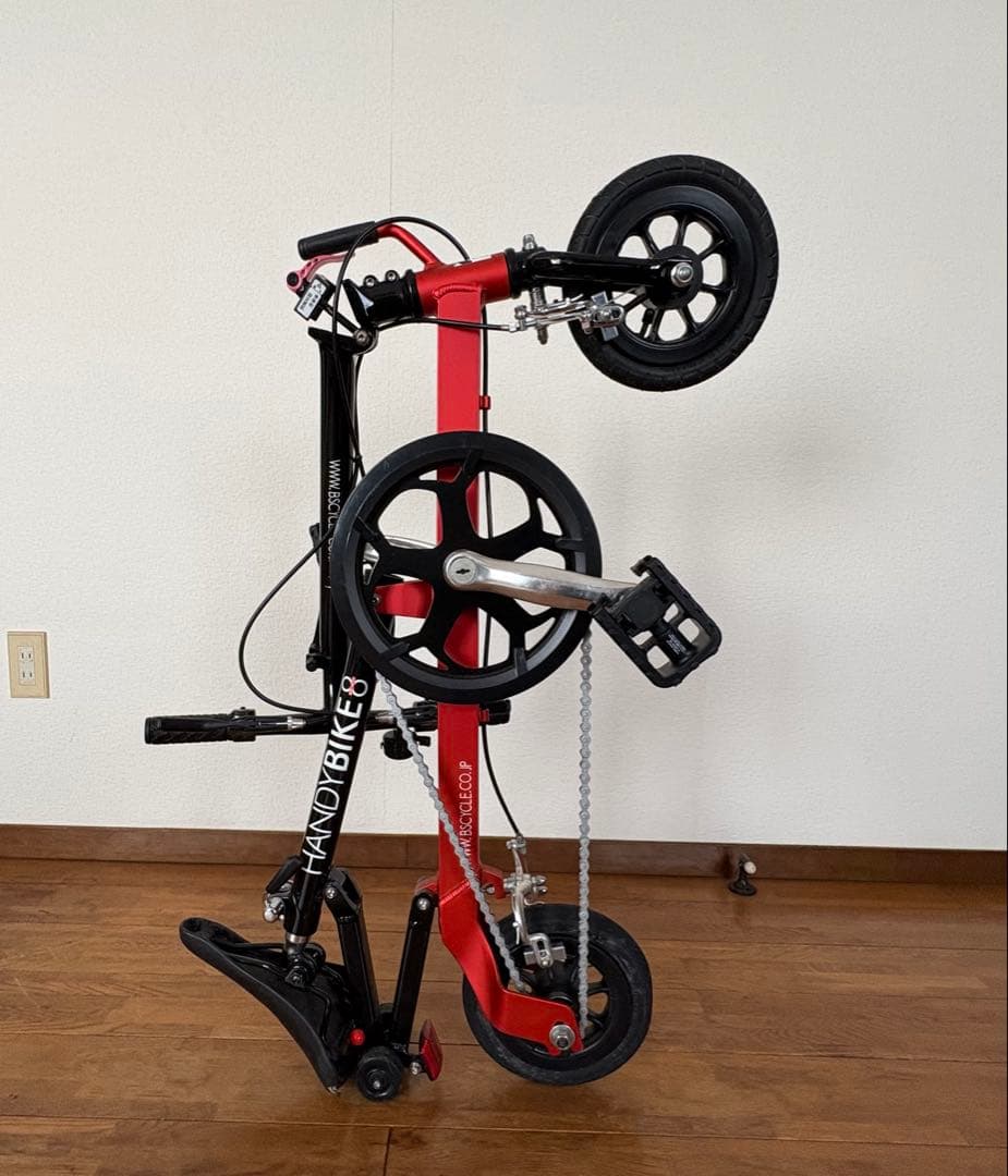折りたたみ自転車 ブリヂストン HANDY BIKE8 レッド/ブラック