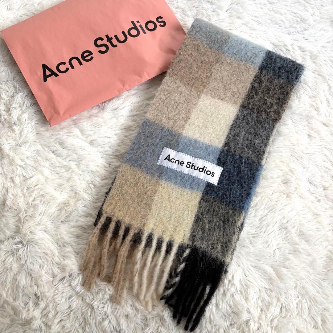 Acne Studios/アクネ ストゥディオズ_モヘアチェックスカーフ CA0084-DIB_1.jpg