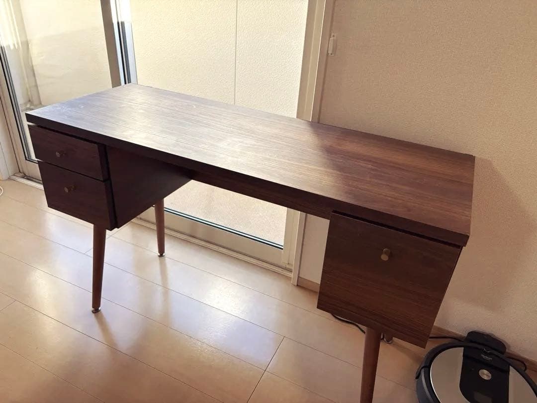 傷なし　LOWYA ドレッサーデスク　【3/15まで】 LOWYA（ロウヤ） ドレッサー デスク 幅110 PCデスク 化粧台 鏡台