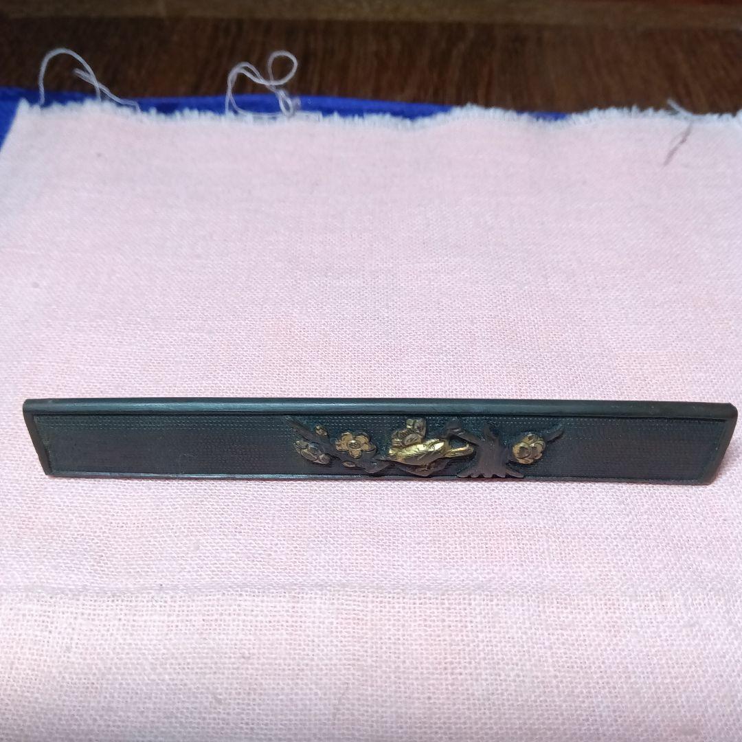 刀道具小柄赤銅梅に鶯図柄 刀道具小柄赤銅梅に鶯図柄 刀道具小柄赤銅梅に鶯図柄