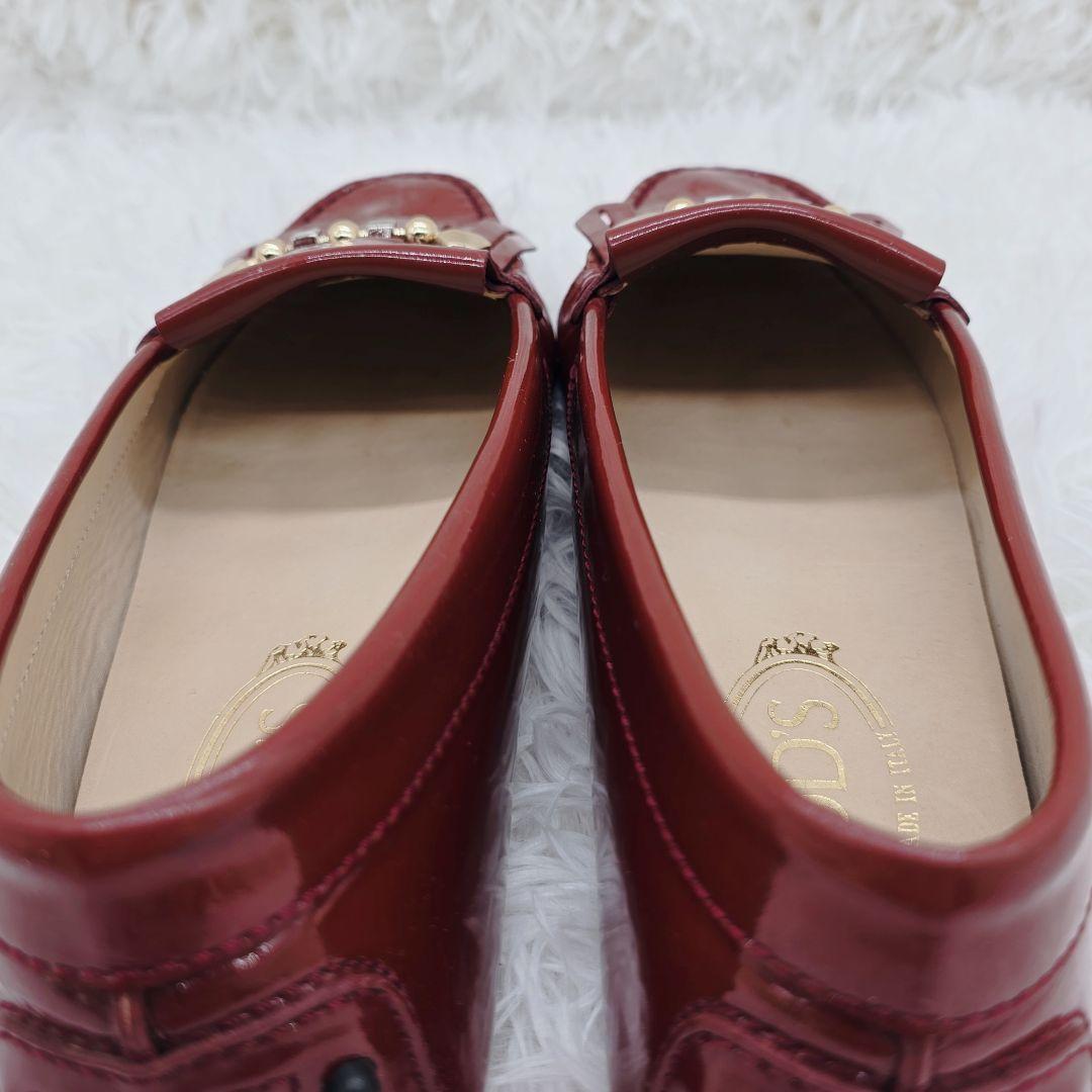 ✨超美品✨TOD'S エナメル タッセル ドライビングシューズ 24.5cm