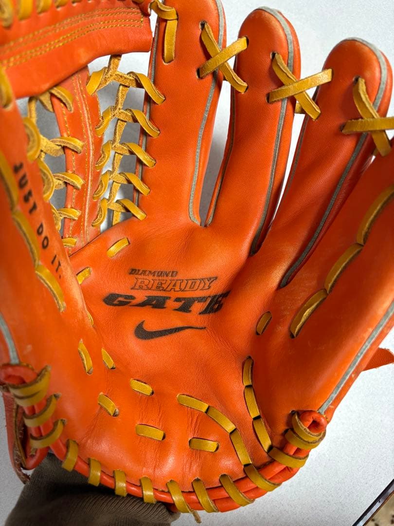 NIKE DIAMOND READY GATE 野球 グローブ 軟式 オレンジ