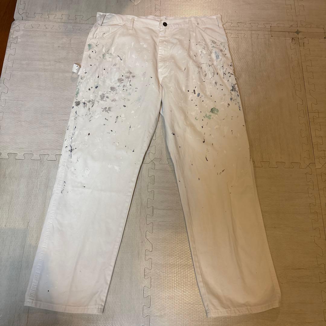 Dickies ホワイト ペインターパンツ　ペイント加工 POST JUNK / 00's DICKIES ペンキペイント ホワイト ペインターパンツ