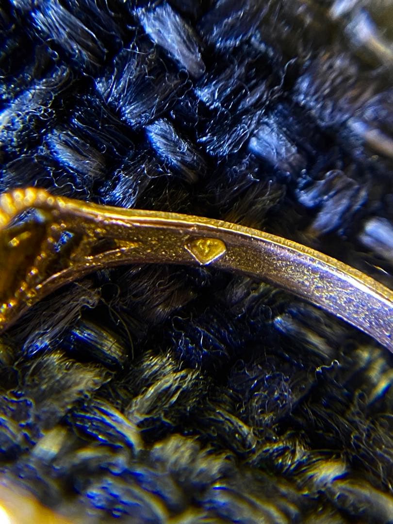 さ*ん様 K18刻印 ハートデザイン ゴールドリング 指輪 1.02g