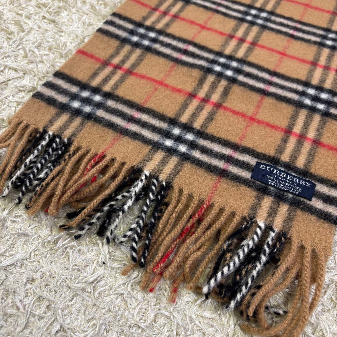 バーバリーロンドン ノバチェック イギリス製 ウール100% ロング