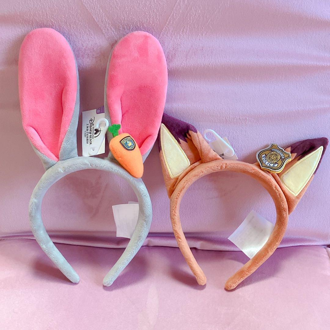 上海ディズニー ズートピア カチューシャ ニック ジュディ セット D