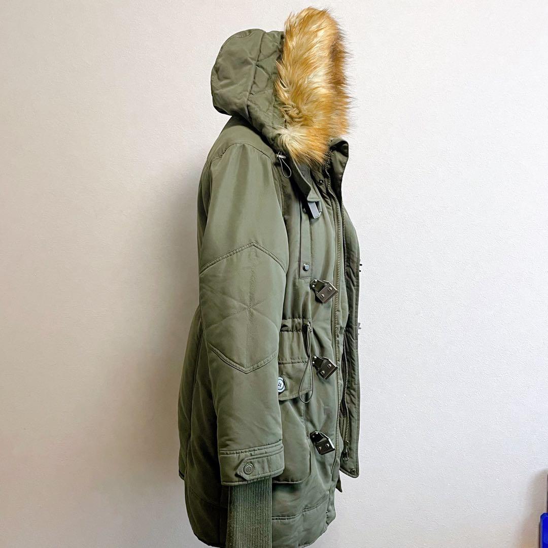 平成ギャル y2k ファー付き ミニタリー モッズコート フェアリー