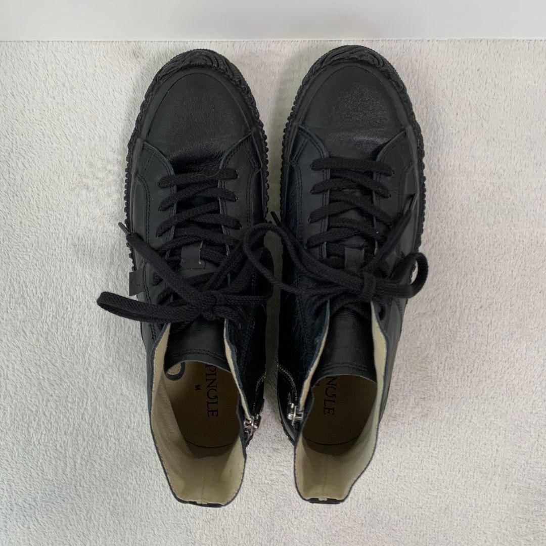 【美品】SPINGLE MOVE カンガルーレザーハイカット ファスナー《現行》