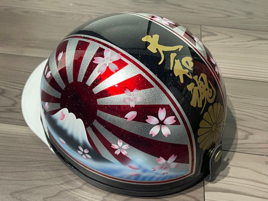 波 桜 富士日章 コルク半 ヘルメット 桜 富士日章 コルク半 ヘルメット の通販 by paint｜ラクマ