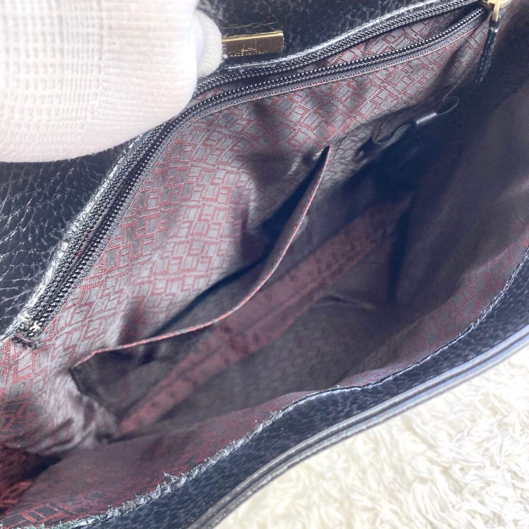 ダンヒル メッセンジャーバッグ オールレザーシボ革 クロスボディ