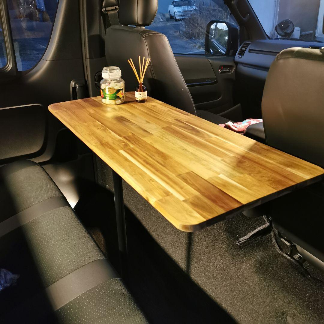 ハイエース ベッド用テーブル セカンドシートテーブル 車中泊 キャンプ