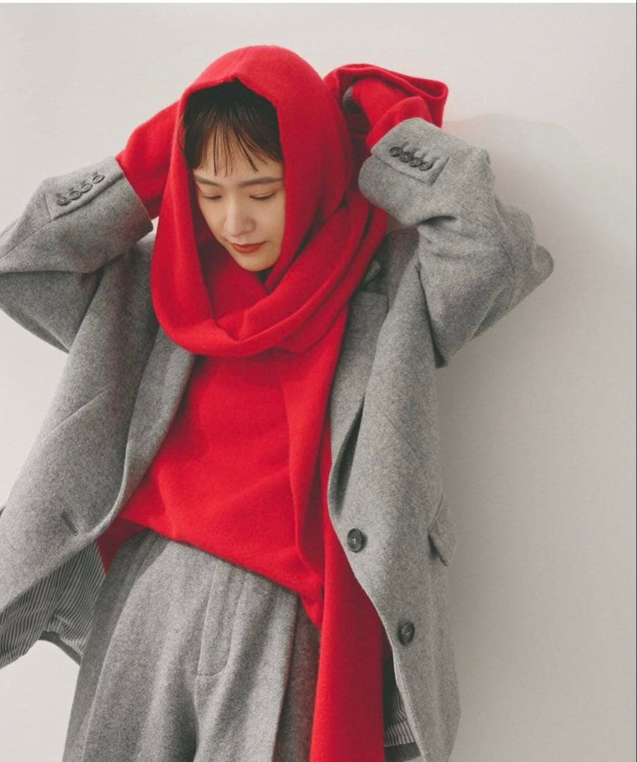 スピック＆スパン　Higuchi*Sカシミヤ混フードマフラー Higuchi*Sカシミヤ混フードマフラー（マフラー）｜Spick and Span