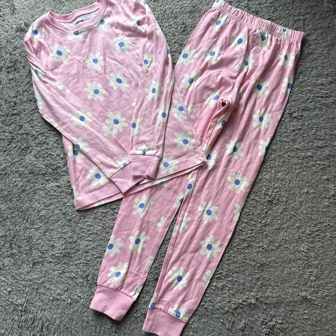 こども服 pekkle 花柄パジャマ上下セットピンク 新品 - メルカリ