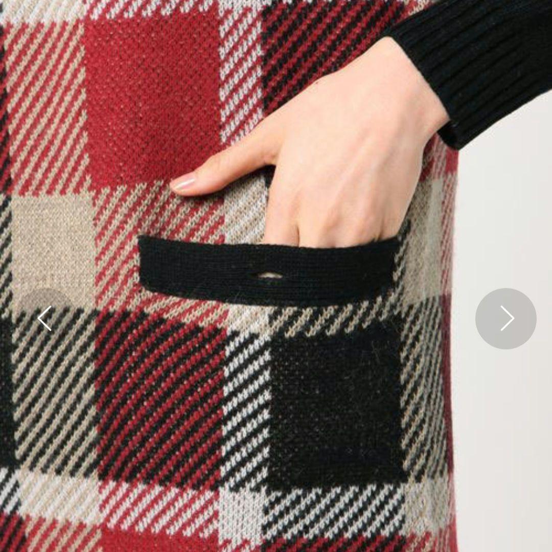 ブルーレーベルクレストブリッジ ウールモヘヤワンピース CBチェック