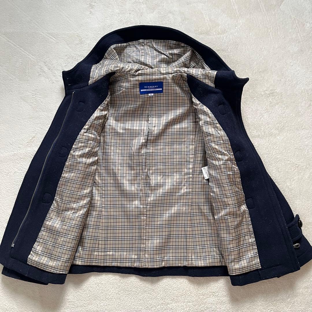 バーバリーブルーレーベル ダッフルコート 紺 - メルカリ