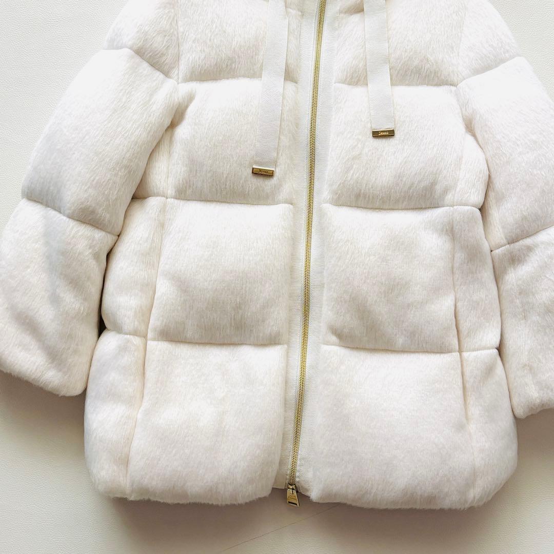 01988 ヘルノ Resort ダウンジャケット エコファー ホワイト - メルカリ