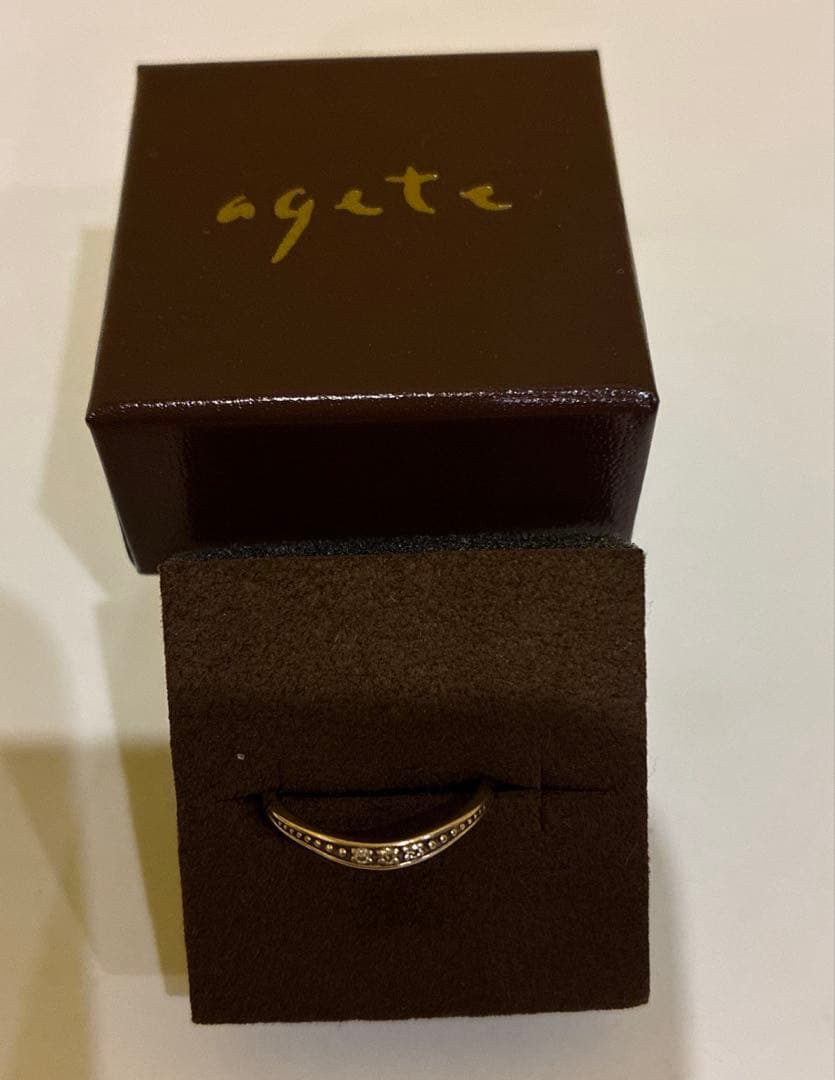 agete アガット　K5 ダイヤモンドリング　0.026ct ゴールド　9号
