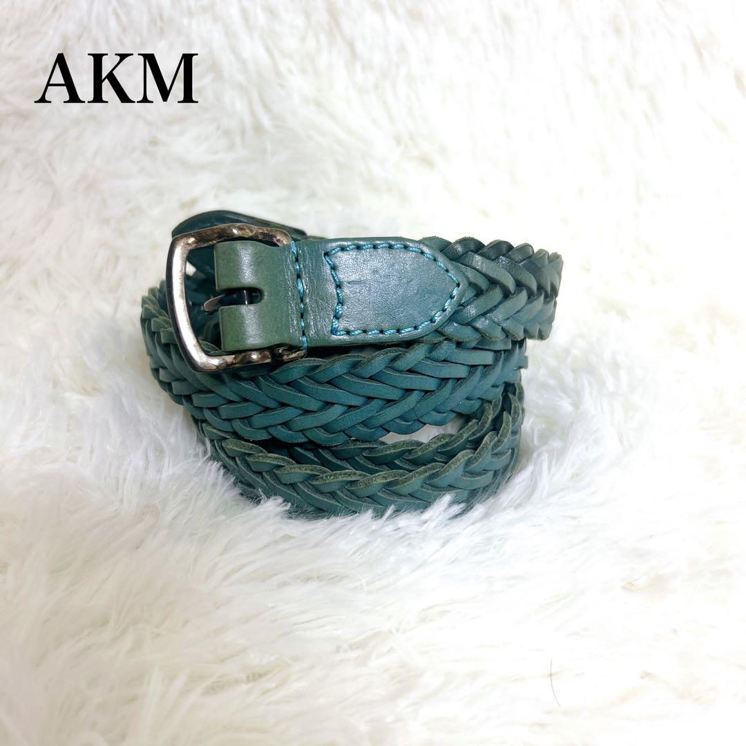 【希少】AKM メッシュベルト　レザー　グリーン レザーメッシュベルト(51915825-2025)｜ファッション通販のNY.ONLINE
