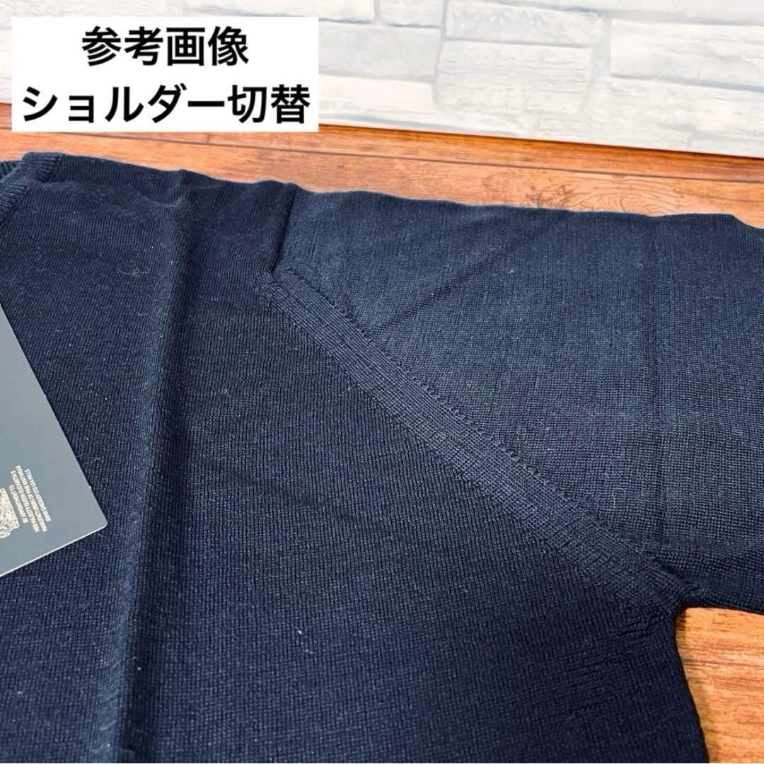 新品タグ付】ジョンスメドレー Vネックニット ASHMOUNT ネイビー M