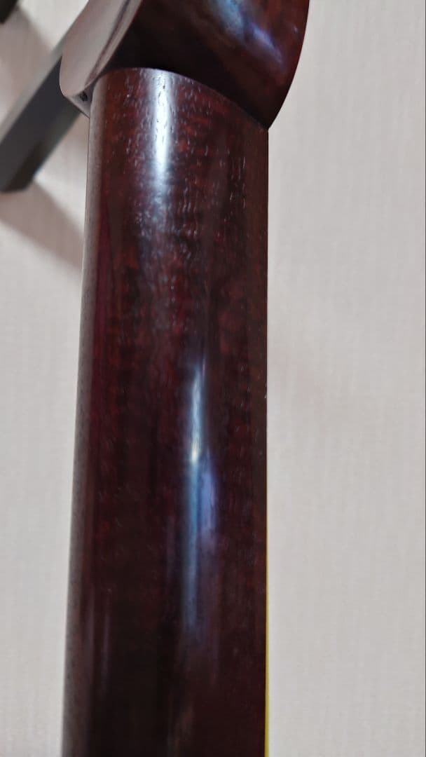 ◇三味線/短棹【綺麗なトチ入り紅木/金細】桐ケース付き