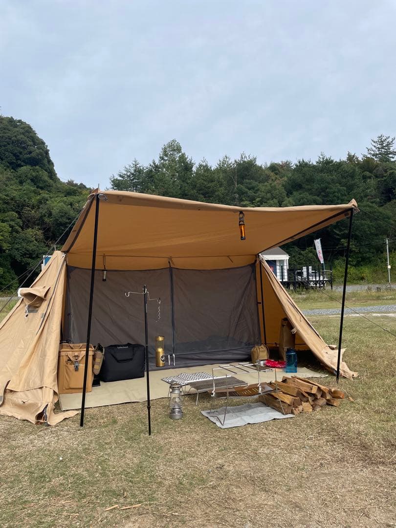 BUNDOK(バンドック) ソロ ベースEX サンドベージュ ソロキャンプにおすすめ！バンドックソロベース サンドベージュ