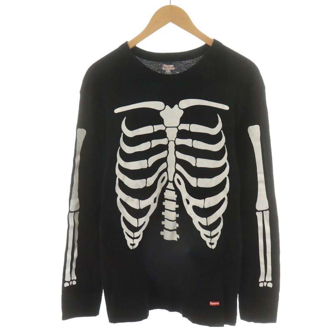 supreme 骨サーマル　黒M Supreme(シュプリーム) 骨サーマル長袖カットソーBones Thermal Bones