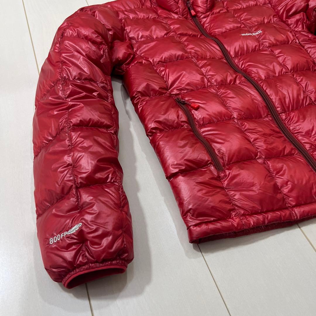 モンベル USスペリオダウンジャケット メンズS(USサイズ)レッド - メルカリ