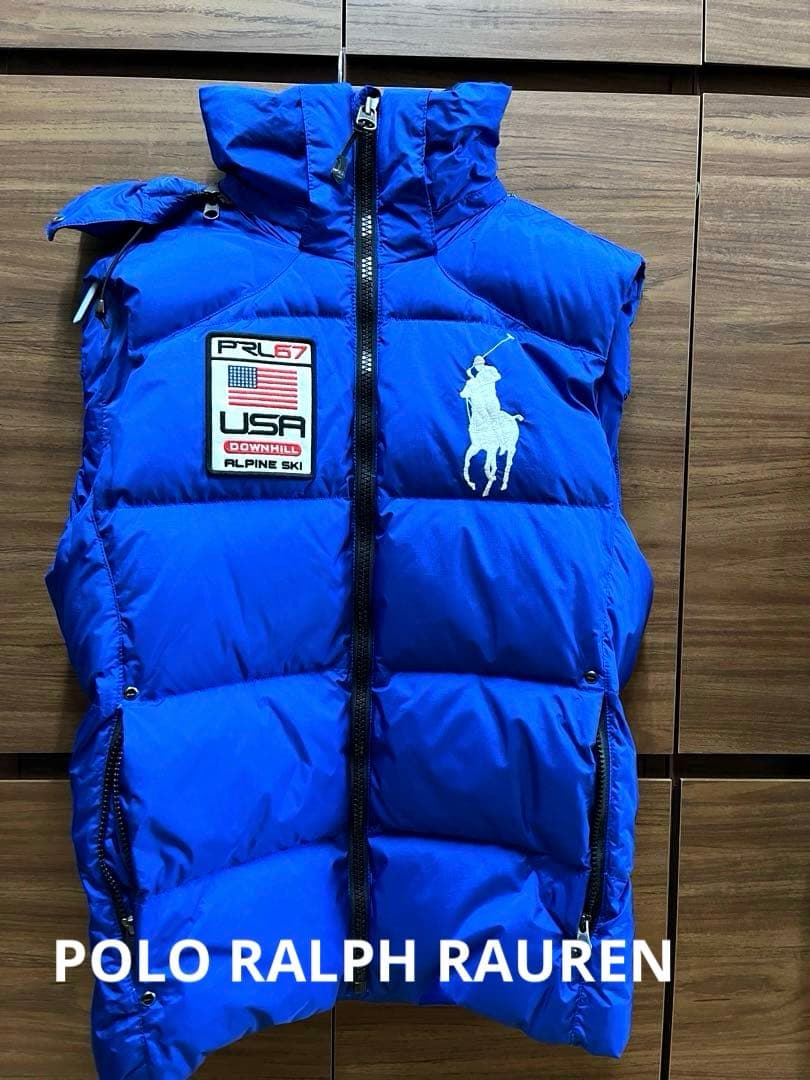 ポロ ラルフローレンフード付きダウンベスト ビックポニーUSA青 Sサイズ Amazon | [POLO RALPH LAUREN] (ポロ ラルフローレン) メンズ フード