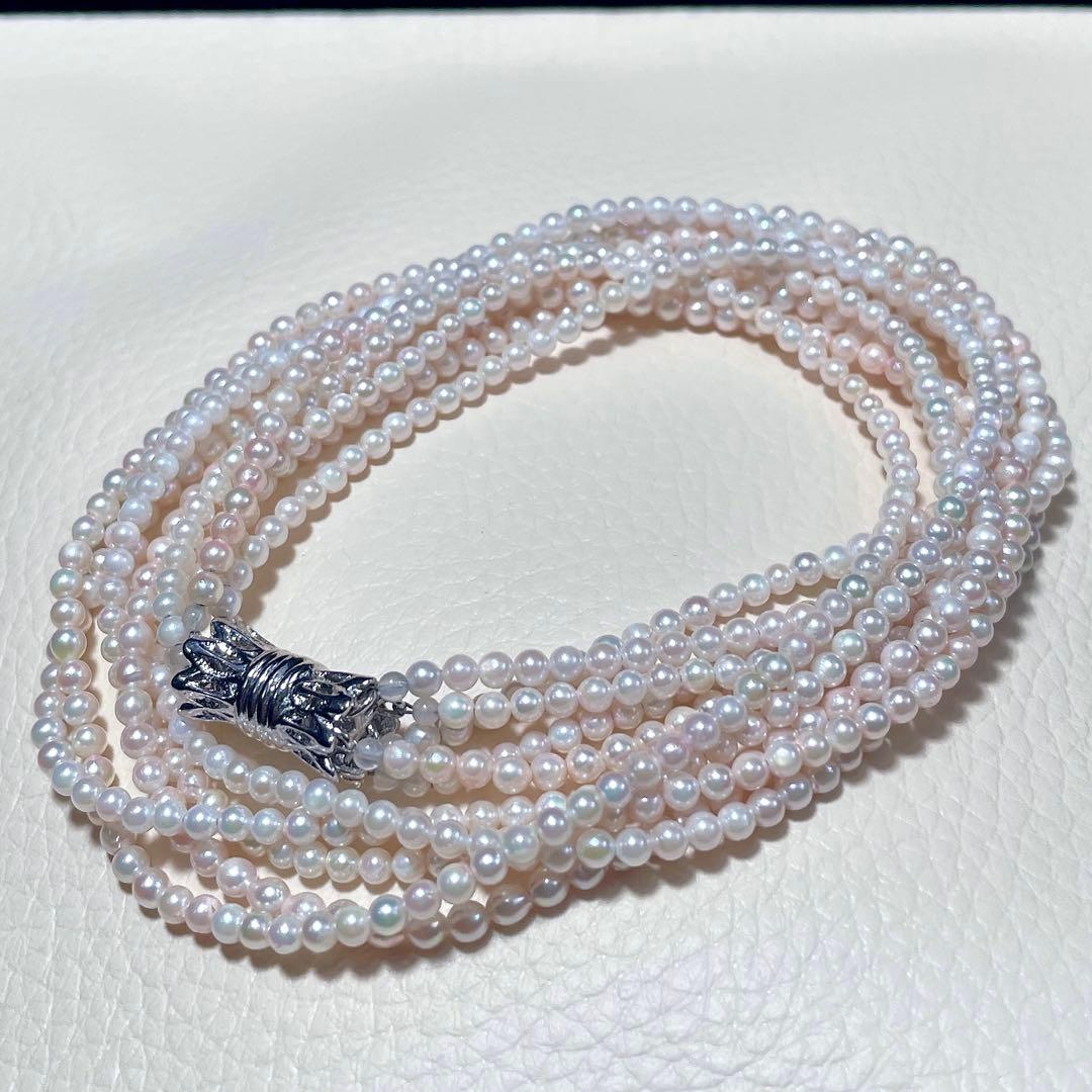 5連✨️ あこや真珠 パール ネックレス 約2.0~2.5mm ベビー 本真珠