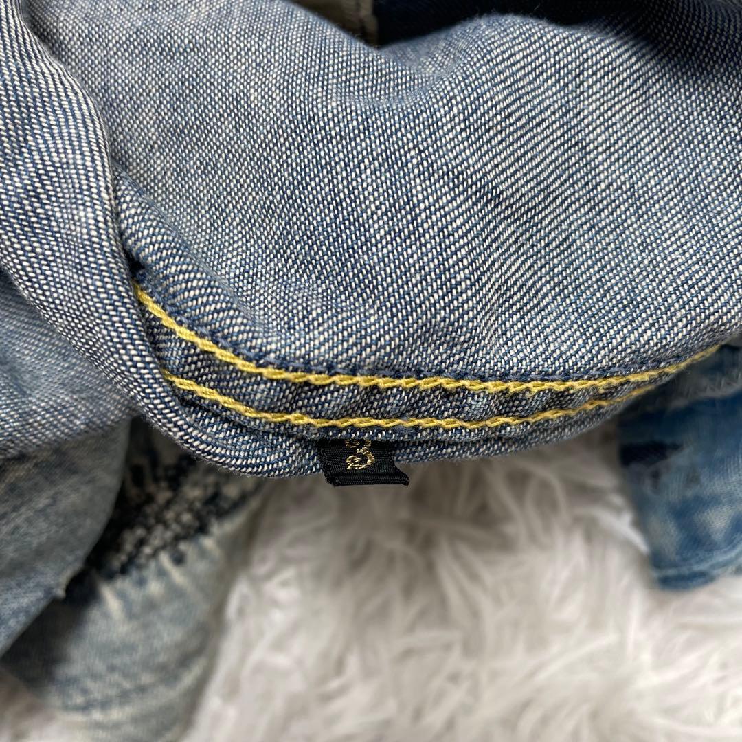 名作】KAPITAL キャピタル ダメージ 刺し子 襤褸 ボロ デニムシャツ