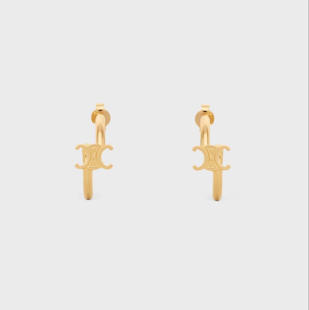 トリオンフ アシンメトリックフープ / ゴールドフィニッシュブラス