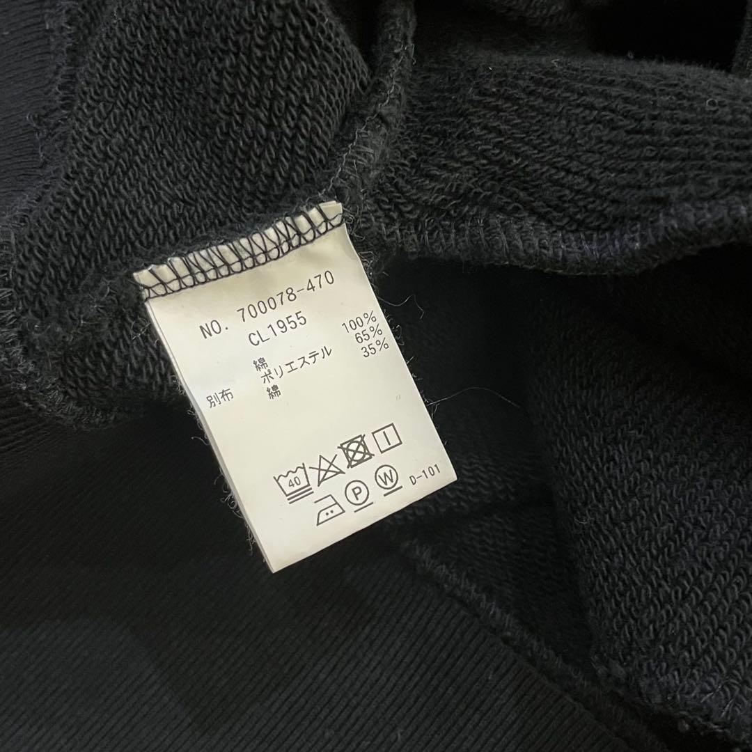 ☆極美品 ブルーブルー ハーフボタンスウェット トレーナー Lサイズ 黒