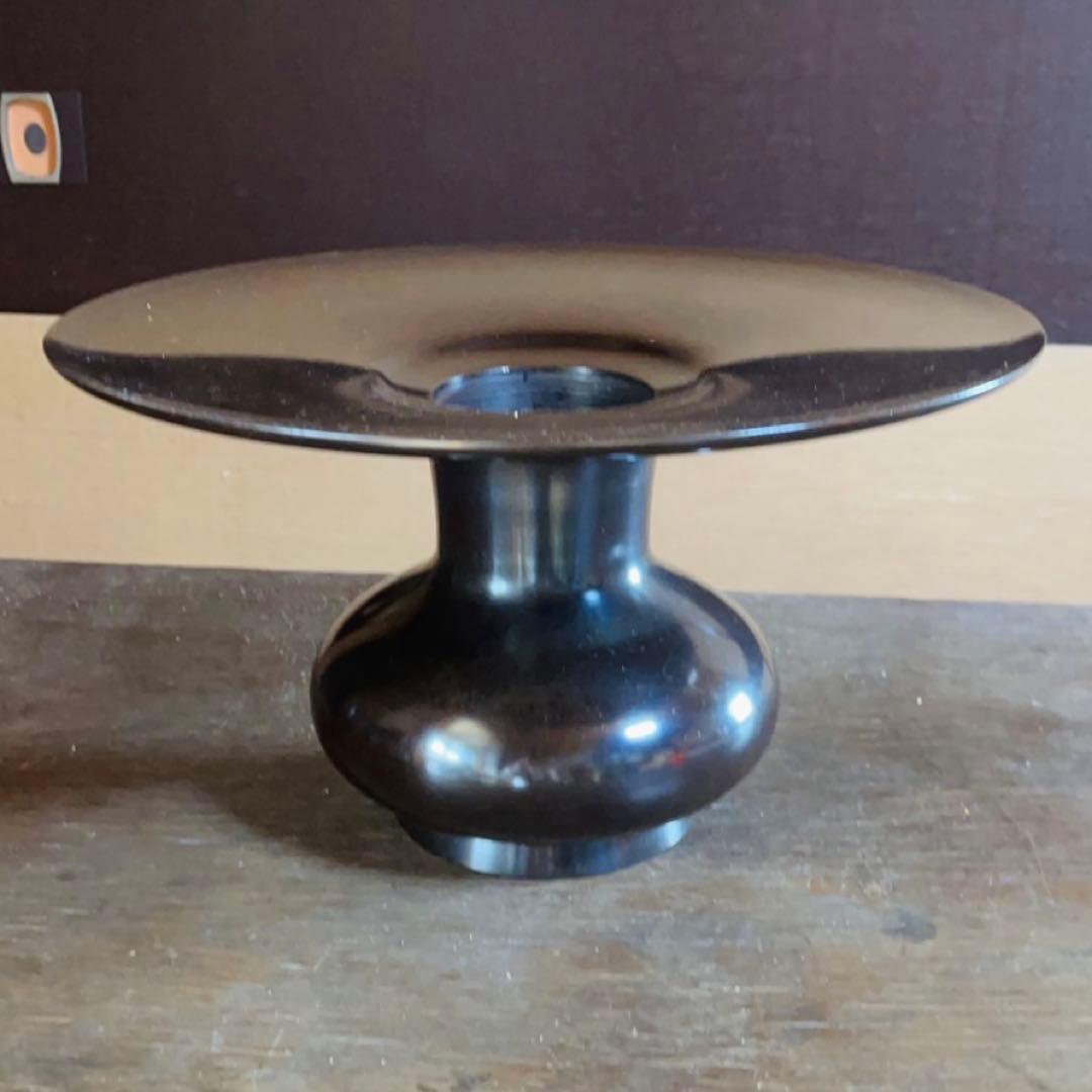 銅製花器 池坊好 池坊花器 唐金製 立花 立華 銅製薄端 池坊 銅器 華道