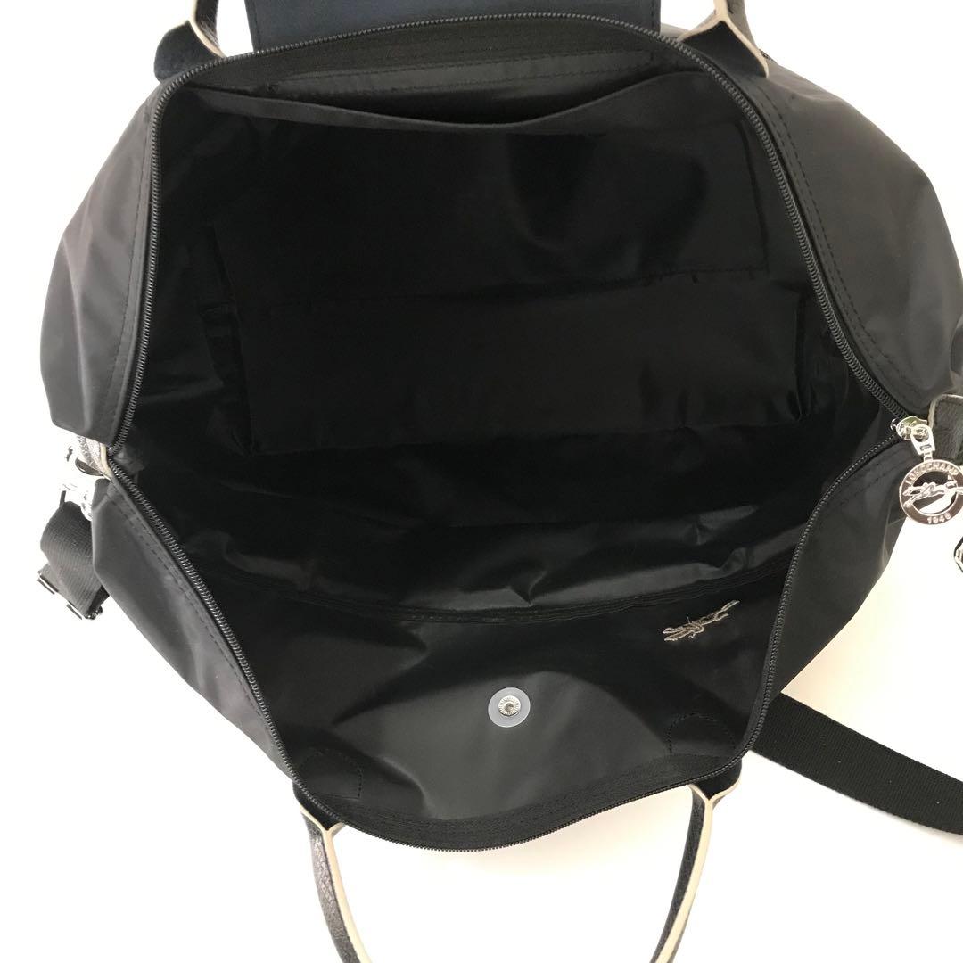 新品ロンシャン ル・プリアージュ 拡張 大容量 ボストン 旅行 ブラック