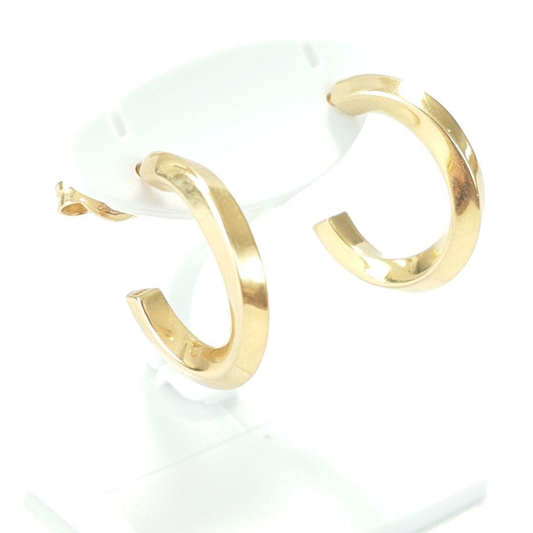 希少】ティファニー K18 ナイフエッジ フープ ピアス 6077 - メルカリ