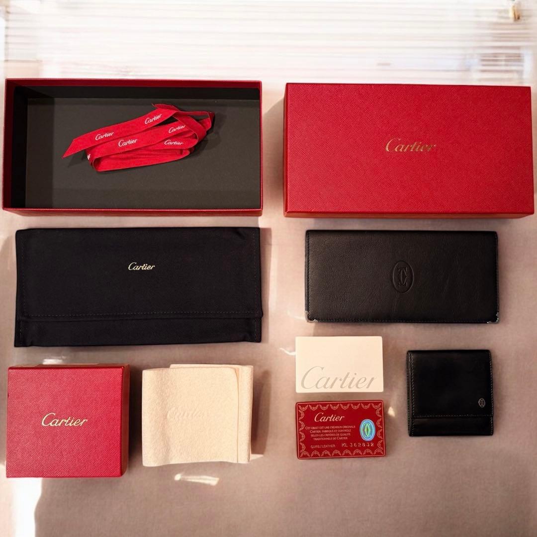 Cartier 長財布 ケース セット カルティエ カルティエ 長財布 お札入 カードケース レザー パスケース エンボス