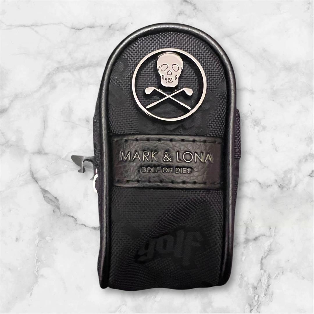 MARK & LONA ゴルフポーチ ブラック MARK&LONA（マークアンドロナ） 異素材リバーシブルポーチ 黒 ゴルフ