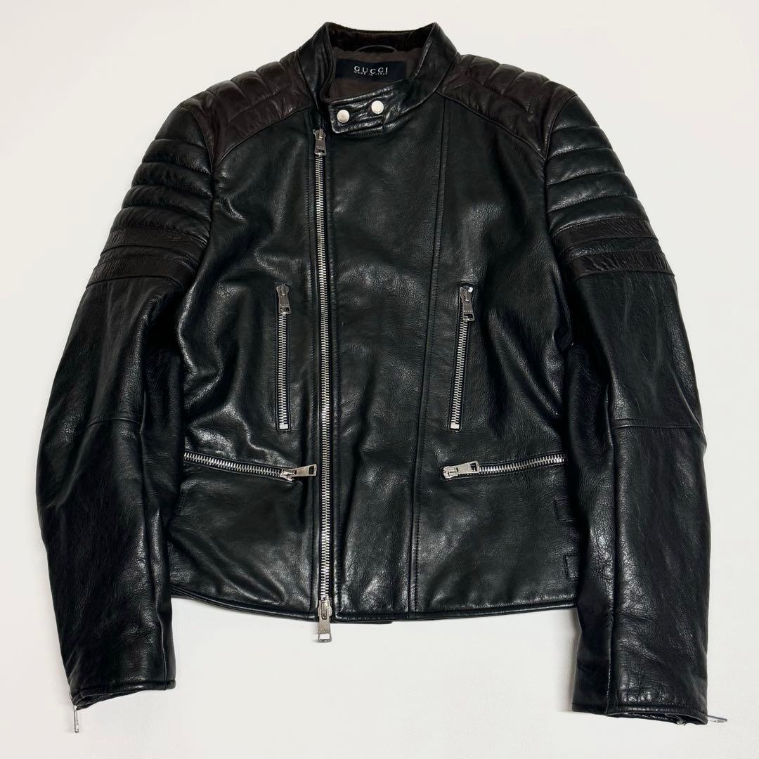 トムフォード期】GUCCI グッチ レザー ライダースジャケット 50 - メルカリ