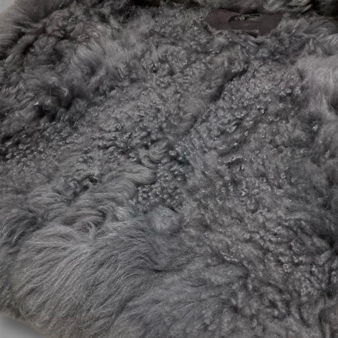 ゴージャス☆リアルムートン ベスト ダブルジップ 羊革 ラムファー