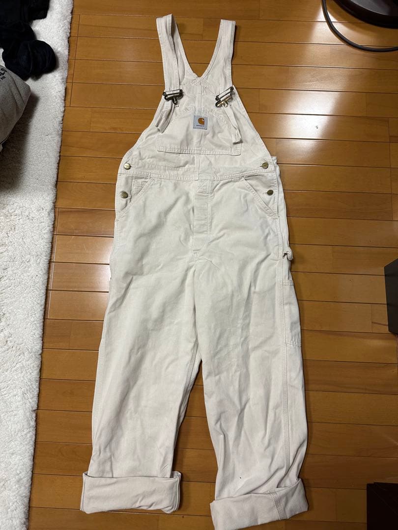 Carhartt ホワイト オーバーオール　M carhartt - ビンテージ 60s カーハート白 ホワイト エプロン
