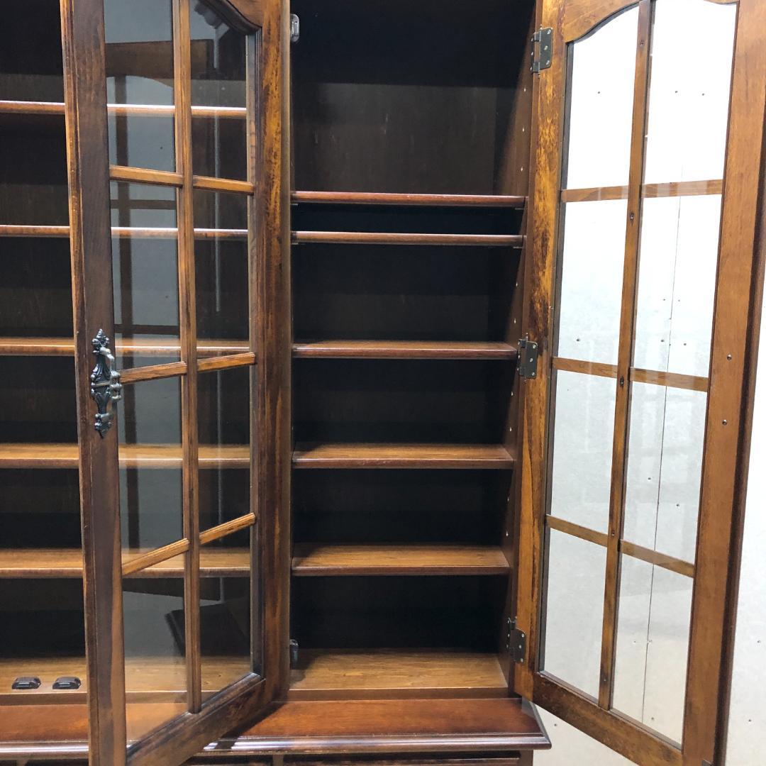 古家具】カリモク家具 コロニアル ヴィンテージ 食器棚 750709-9