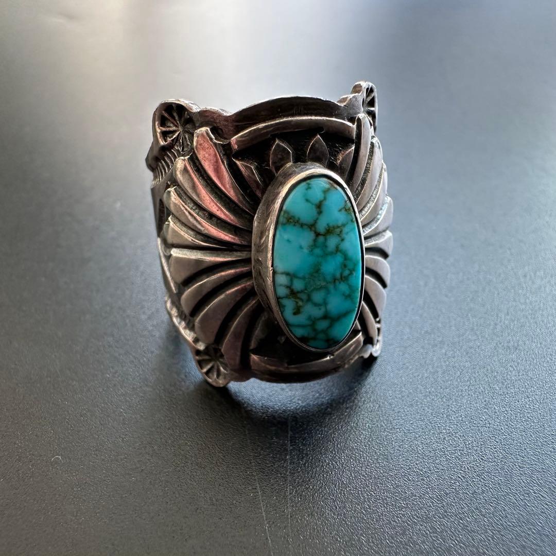 Navajo Sunshine Reeves ターコイズ リング 19号 - メルカリ