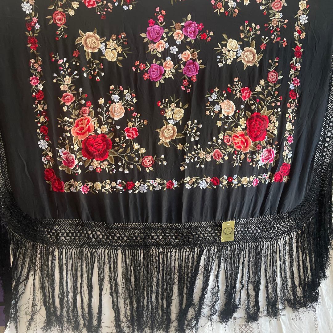 スペイン製 シルク100%マントン デ マニラ マントン フラメンコ - メルカリ