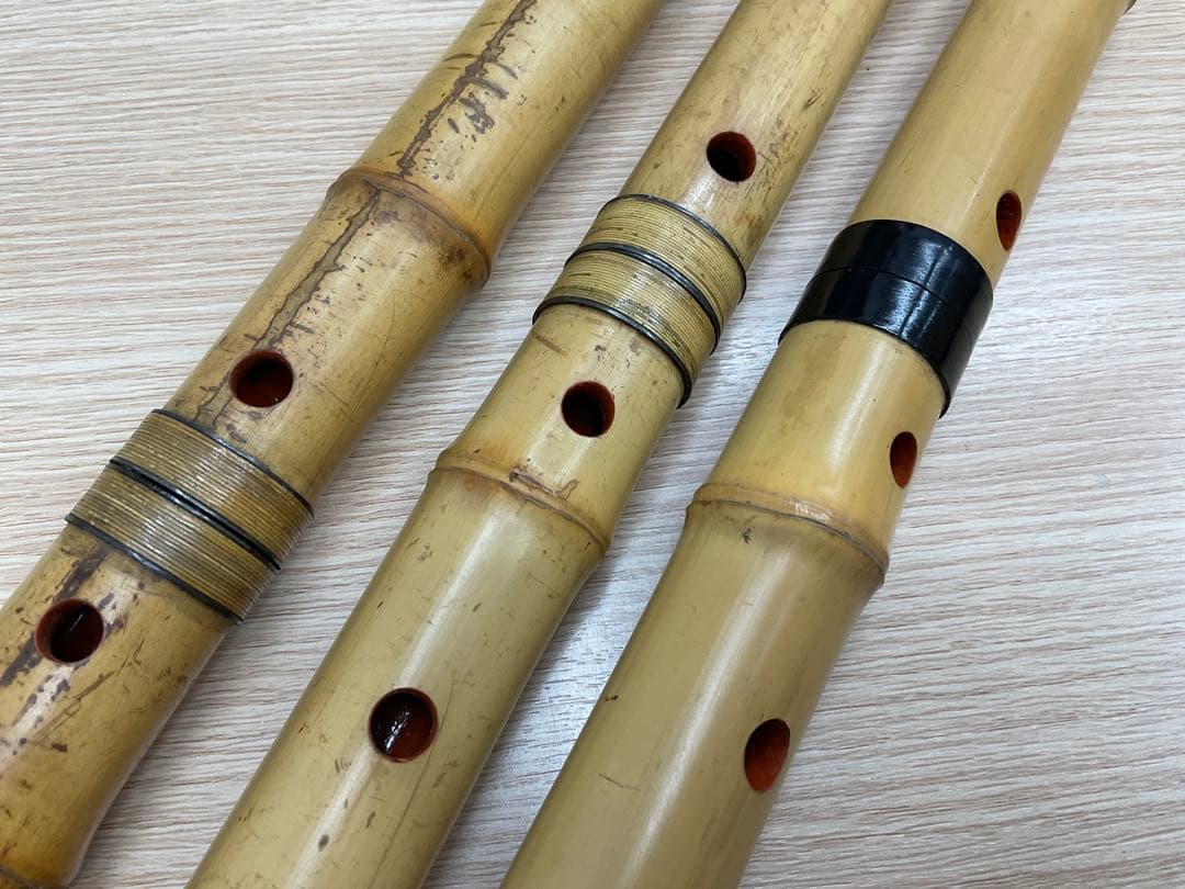 俊洞作】尺八 竹製 3本まとめて 和楽器 - メルカリ