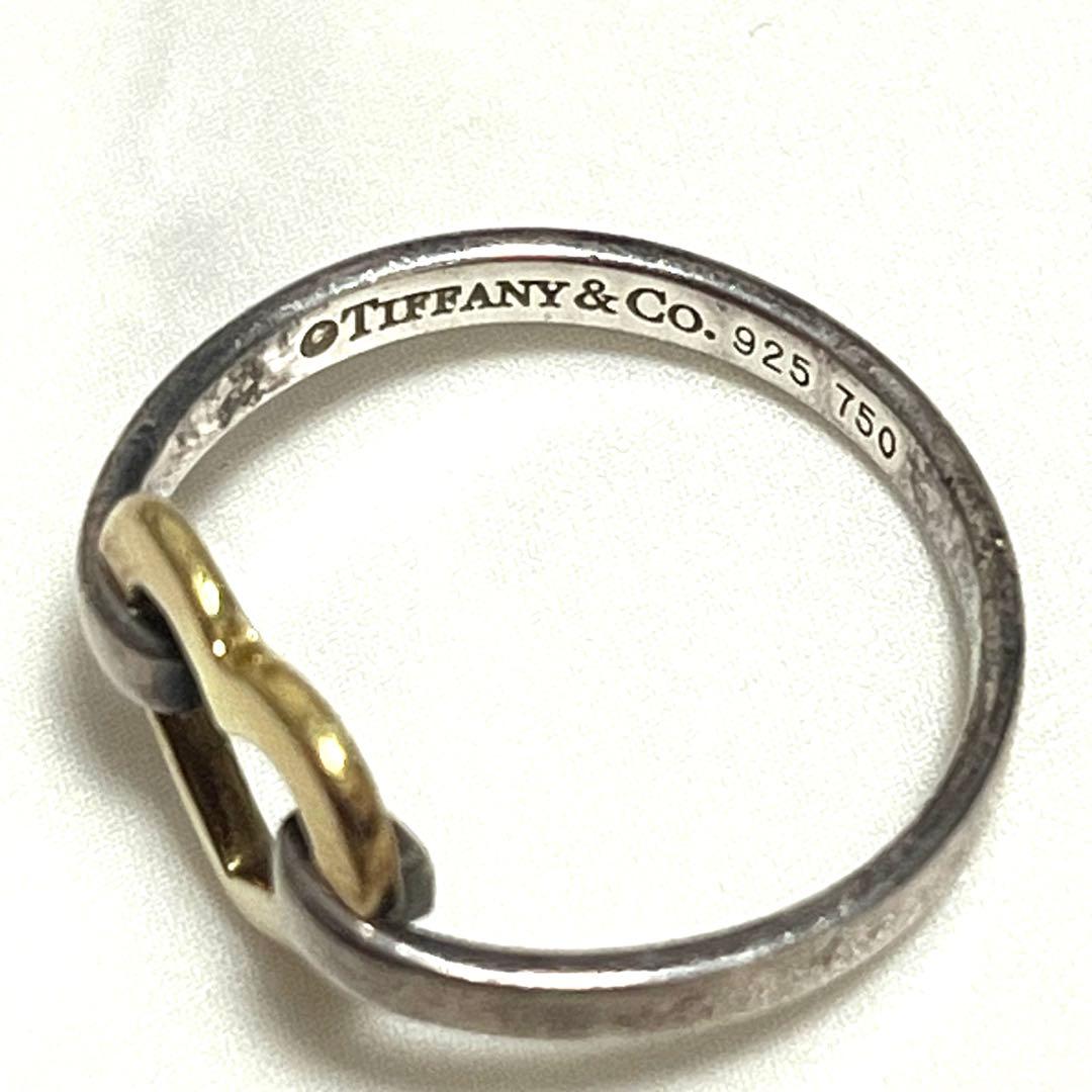 TIFFANY ティファニー コンビ 750 925 ハート リンク リング - メルカリ
